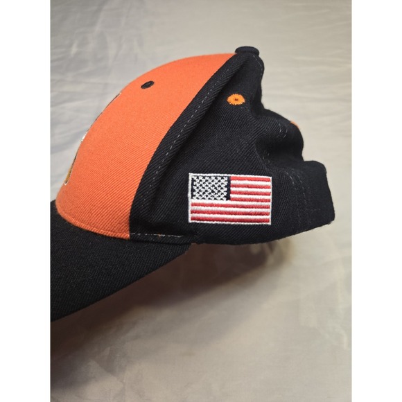 Vtg Richmond Roosters Frontier League Zephyr Baseball Cap‎ Hat Orange Adjustable - Picture 5 of 7